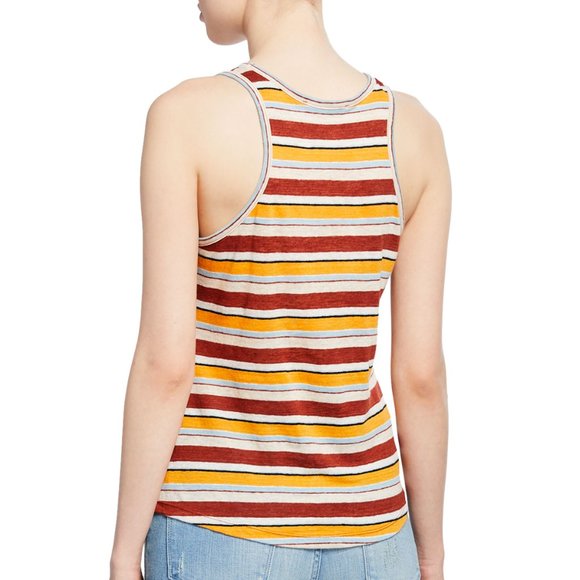 Frame Linen Striped Tank Top - Picture 2 of 3